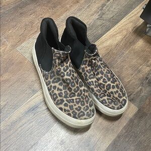 Leopard Print Slip-On Sneakers